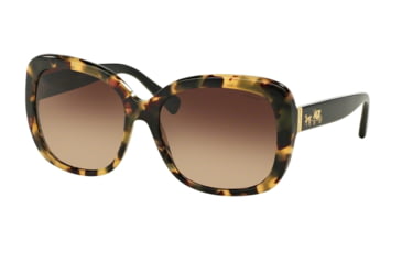Image of Coach L139 HC8158 Sunglasses 532413-58 - Dark Vintage Tortoise/ Black Frame, Dark Brown Gradient Lenses
