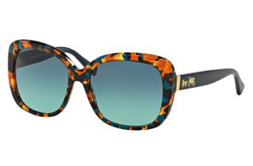 Image of Coach L139 HC8158 Sunglasses 53374S-58 - , Teal Gradient Lenses