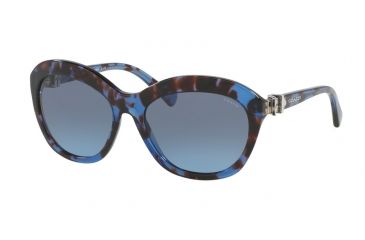 Image of Coach L1600 HC8184 Sunglasses 53923N-57 - Blue Tortoise Frame, Grey Blue Gradient Lenses