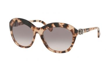 Image of Coach L1600 HC8184 Sunglasses 54033B-57 - Peach Tortoise Frame, Grey Peach Gradient Lenses