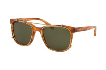 Image of Coach L1657 HC8220 Sunglasses 558171-54 - , Green Solid Lenses