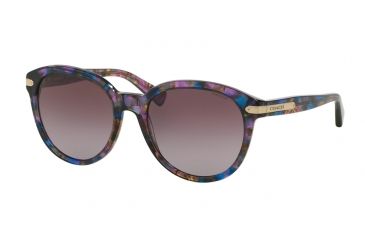 Image of Coach L554 HC8140F Sunglasses 52888H-55 - Confetti Purple Frame, Purple Gradient Lenses
