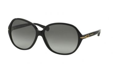 Image of Coach L589 BAILEY HC8118F Sunglasses 500211-60 - Black Frame, Grey Gradient Lenses