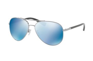Image of Coach L813 HC7062 Sunglasses 922555-58 - , Blue Mirror Lenses