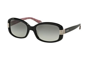 Image of Coach LILLIAN HC8003 Sunglasses 503411-55 - Black Frame, Grey Gradient Lenses