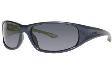 Image of Columbia Borrego Polarized Sunglasses - Frame Carbon Blue/Apple Green, Size 62/16mm CBBORREGOPZ632