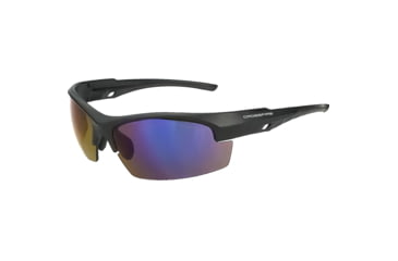 Image of CrossFire Cipher Premium Shooting Glasses Blue Mirror, Black, XFFS-1070C