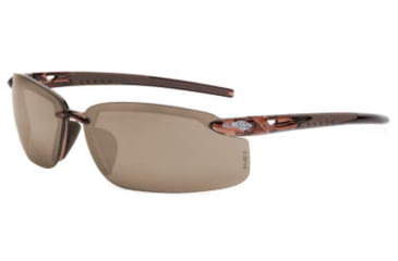 Image of CrossFire Fortitude Safety Glasses - Crystal Brown/HD Brown Flash Mirror, One Size XFFT-3035C