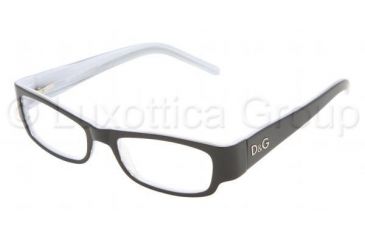 Image of D&amp;G DD1161 SV Prescription Eyeglasses, Black On Ice Striped Demo Lens Frame / 51 mm Prescription Lenses, 827-5117