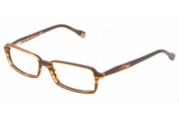Image of D&amp;G DD1186 Progressive Eyeglasses - Striped Havana Demo Lens Frame / 50 mm Prescription Lenses, 1681-5016