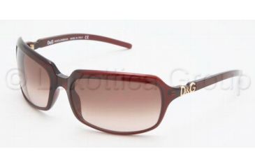 Image of D&G DD 2192 Sunglasses Styles Red Frame / Brown Gradient Lenses, K74-6217, DandG DD 2192 Sunglasses Styles Red Frame / Brown Gradient Lenses