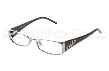 Image of D&amp;G Eyeglasses DD5037 with No-Line Progressive Rx Prescription Lenses, Select Frame Color / Lens Diameter 217 Silver Frame / 50 mm Prescription Lenses