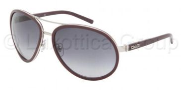 Image of D&amp;G DD 6048 Sunglasses Styles Silver Frame / Gray Gradient Lenses, 150-8G-6316