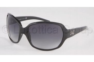 Image of D&amp;G DD 8018 Sunglasses Styles Black Frame / Gray Gradient Lenses, 501-8G-6317, DandG DD 8018 Sunglasses Styles Black Frame / Gray Gradient Lenses