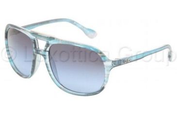 Image of D&amp;G DD 8076 Sunglasses, Blue Striped Transp Frame / Blue Gray Gradient Lenses, 16928F 5817