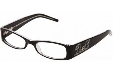 Image of D&amp;G DD1148B SV Prescription Eyeglasses Black Top On Clear Frame / 49 mm Prescription Lenses, 675-4917, Select Frame Color / Lens Diameter Black Top On Clear Frame / 49 mm Prescription Lenses