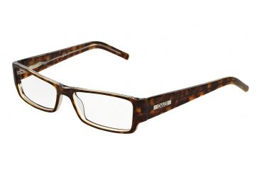 Image of D&amp;G DD1150 Progressive Eyeglasses - Havana On Transparent Frame / 51 mm Prescription Lenses, 556-5115