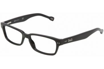 Image of D&amp;G Eyeglasses DD1165 with No-Line Progressive Rx Prescription Lenses, Select Frame Color / Lens Diameter Black Frame / 51 mm Prescription Lenses