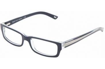Image of D&amp;G DD1167 SV Prescription Eyeglasses - Blue On Transparent Frame / 51 mm Prescription Lenses, 1501-5116