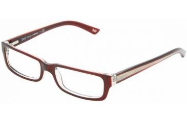 Image of D&amp;G DD1167 SV Prescription Eyeglasses - Bordeaux On Transparent Frame / 51 mm Prescription Lenses, 973-5116