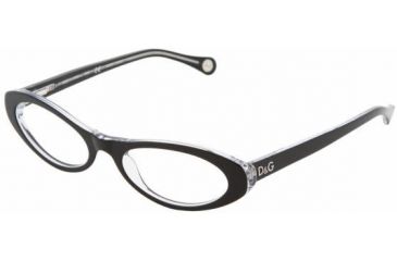 Image of D&amp;G DD1173 Progressive Eyeglasses - Black Top On Clear Frame w/ 50 mm Diameter Lenses, 675-5018