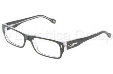 Image of D&G DD1204 Bifocal Prescription Eyeglasses 675-5116 - Black On Crystal