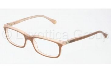 Image of D&amp;G DD1214 Bifocal Prescription Eyeglasses 1765-4917 - Brown On Beige 