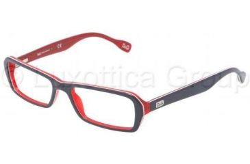 Image of D&G DD1225 Progressive Prescription Eyeglasses 1872-5016 - Blue / Red / White / Red Frame