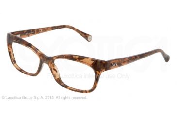 Image of D&amp;G DD1232 Bifocal Prescription Eyeglasses 2550-5316 - Brown Marble Frame, Demo Lens Lenses