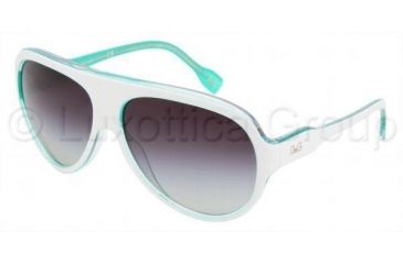 Image of D&G DD3059 Progressive Prescription Sunglasses DD3059-17708G-6114 - Lens Diameter: 61 mm, Frame Color: White On Green