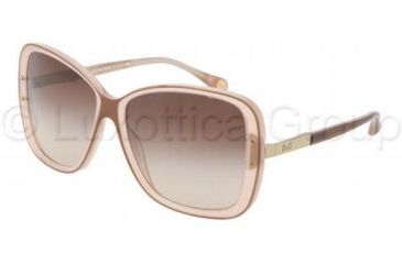 Image of D&amp;G DD3078 Sunglasses 176513-5816 - Brown On Beige Frame, Brown Gradient Lenses