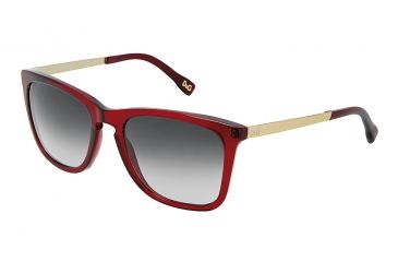 Image of D&amp;G DD3081 Sunglasses 550/8G-5419 - Transparent / Red Frame, Gray Gradient Lenses