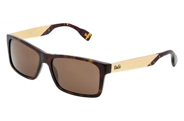 Image of D&amp;G DD3082 Sunglasses 502/73-5716 - Havana Frame, Brown Lenses