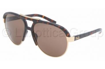 Image of D&amp;G DD6051 Sunglasses Styles - Gold Brown Frame w/  61 mm Diameter Lenses, 252-73-6116