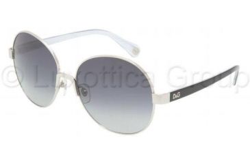 Image of D&amp;G DD6066 Sunglasses 408/8G-5816 - Silver Gray Gradient