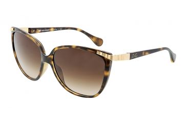 Image of D&amp;G DD8096 Sunglasses 502/13-5814 - Havana Frame, Brown Gradient Lenses