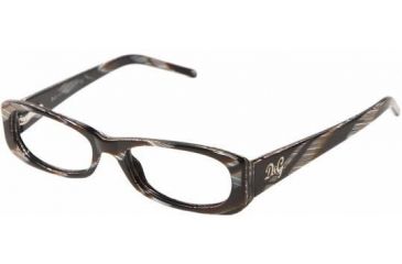 Image of D&amp;G Eyeglasses DD1140-714-5117 with No-Line Progressive Rx Prescription Lenses - Glitter Black Frame w/ 51 mm Diameter Lenses 569 -4917 - Dark Horn 