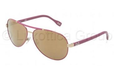 Image of D&amp;G Sunglasses DD6078 1115F9-6112 - Pale Gold Violet Frame, Brown Mirror Bronze Lenses