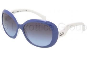 Image of D&amp;G Sunglasses DD8063 16268F-6015 - Blue/Violet On White Blue Gray Gradient