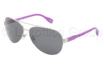 Image of D&amp;G Vibrant colours DD6092 Sunglasses 114487-6114 - Matte Silver Frame, Gray Lenses