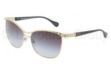 Image of D&G WAVE DETAIL DD6088 Sunglasses 11168G-5717 - Pale Gold Frame, Gray Gradient Lenses