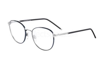 Image of Davidoff 93066 Single Vision Prescription Eyeglasses, Dark Blue On Ruthenium Frame, 93066-3100SV
