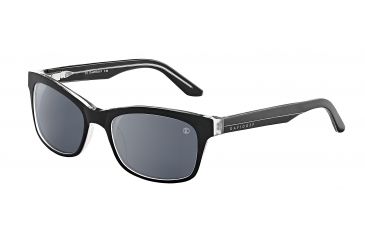 Image of Davidoff 97124 Sunglasses, Black Frame, Grey W/ Silver Mirror Lens-97124-8738