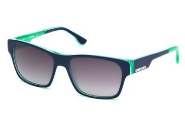 Image of Diesel DL0012 Sunglasses - Blue Frame Color, Gradient Blue Lens Color