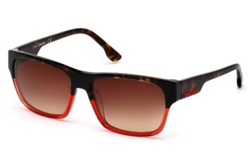 Image of Diesel DL0012 Sunglasses - Orange Frame Color, Gradient Brown Lens Color