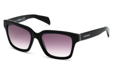 Image of Diesel DL0073 Sunglasses - Black Frame Color, Smoke Mirror Lens Color