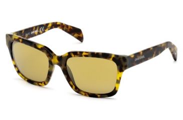 Image of Diesel DL0073 Sunglasses - Havana Frame Color, Brown Mirror Lens Color