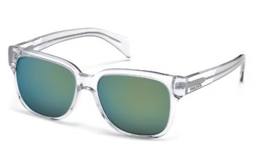 Image of Diesel DL0074 Sunglasses - Crystal Frame Color, Green Mirror Lens Color