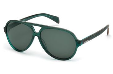Image of Diesel DL0075 Sunglasses - Dark Green Frame Color, Green Lens Color