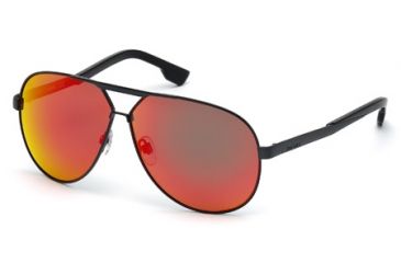 Image of Diesel DL0078 Sunglasses - Blue Frame Color, Bordeaux Mirror Lens Color